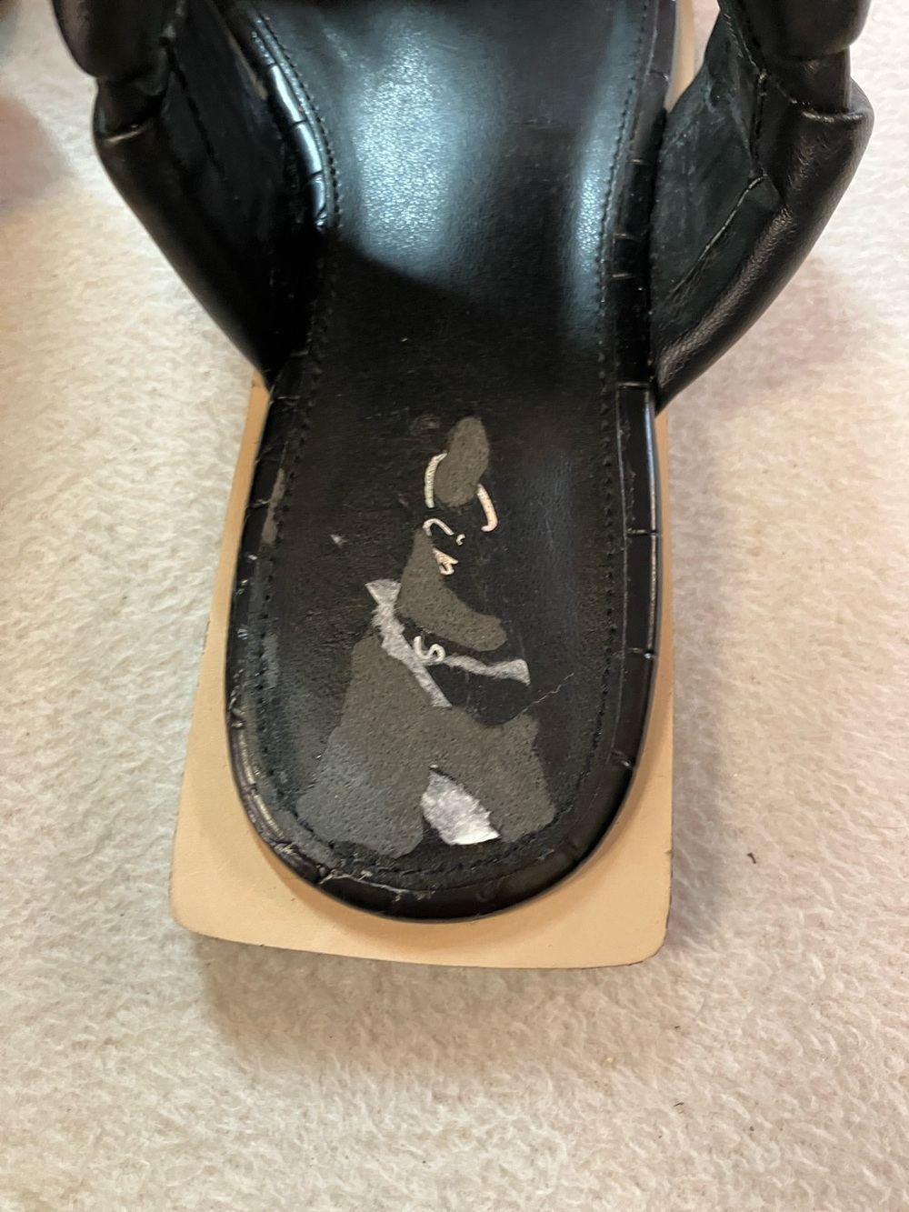 Circus by Sam Edelman Black Padded Square-Toe Slide Mules - Picture 2 of 8